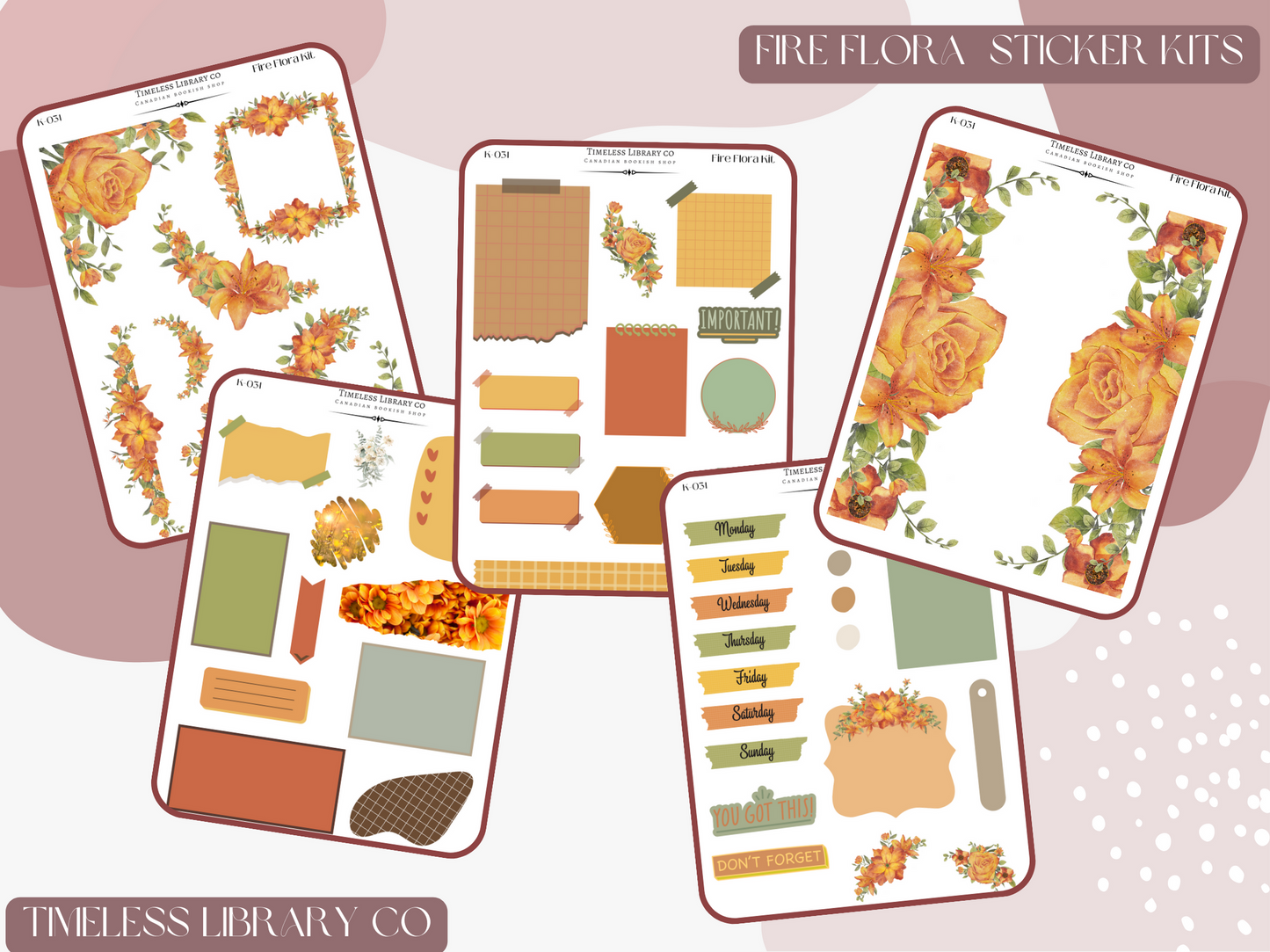 Fire Flora Vertical Sticker Kit