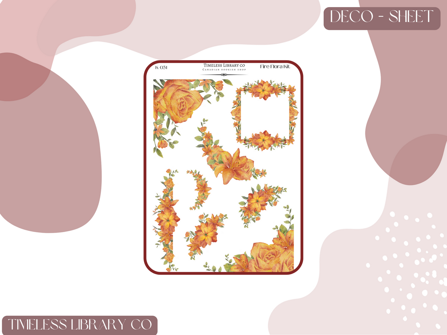 Fire Flora Vertical Sticker Kit