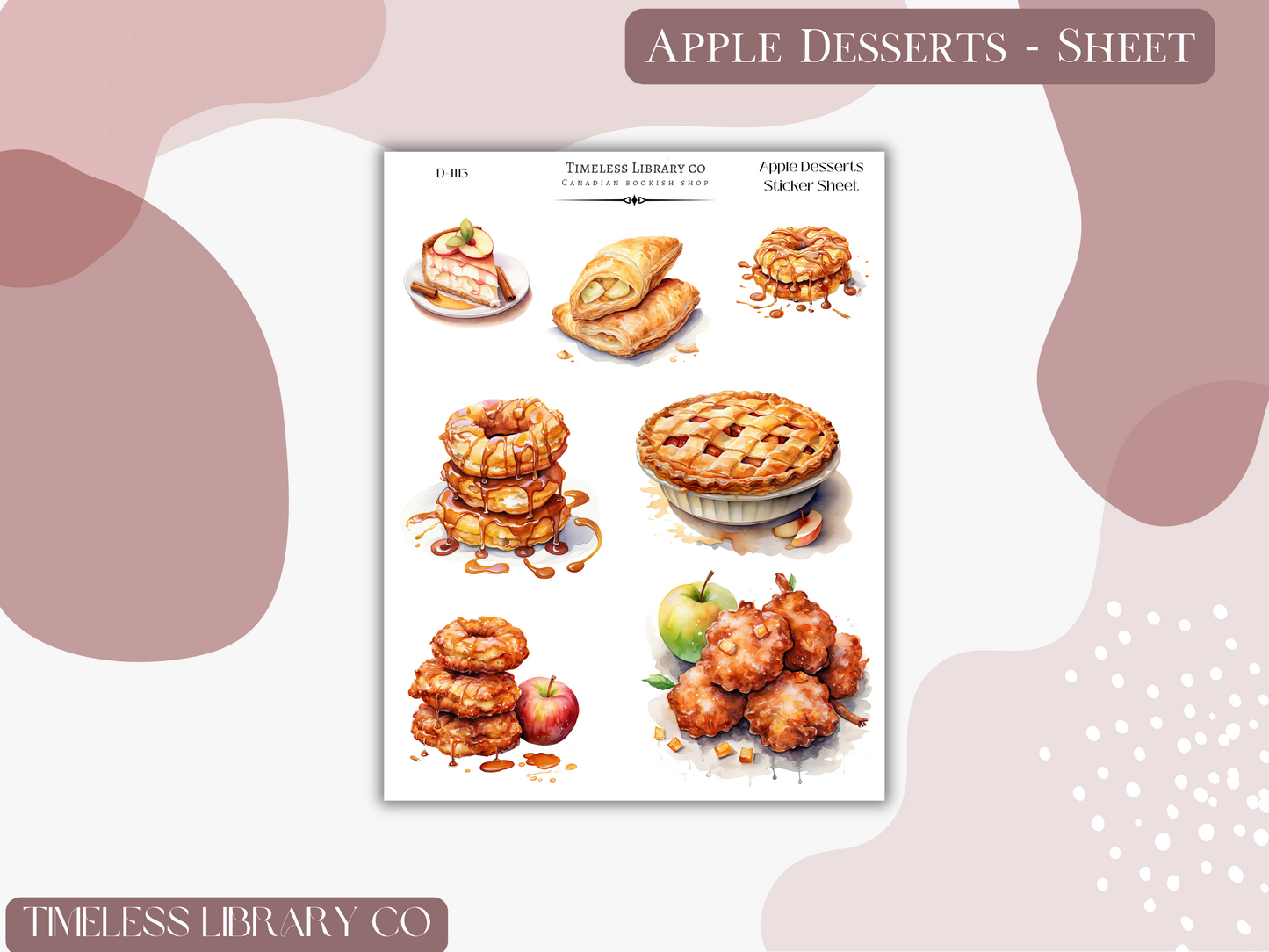 Apple Desserts Sticker Sheet