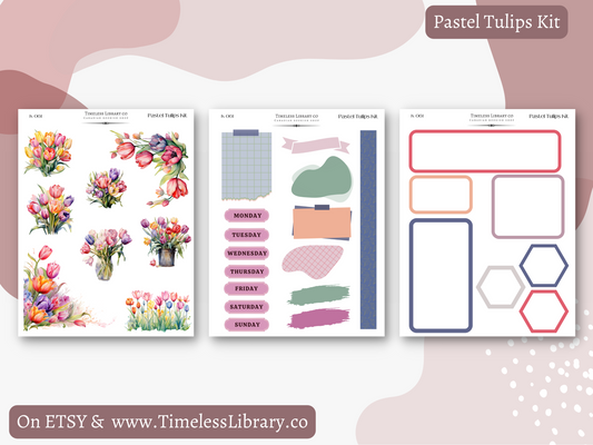 Pastel Tulips Vertical Kit