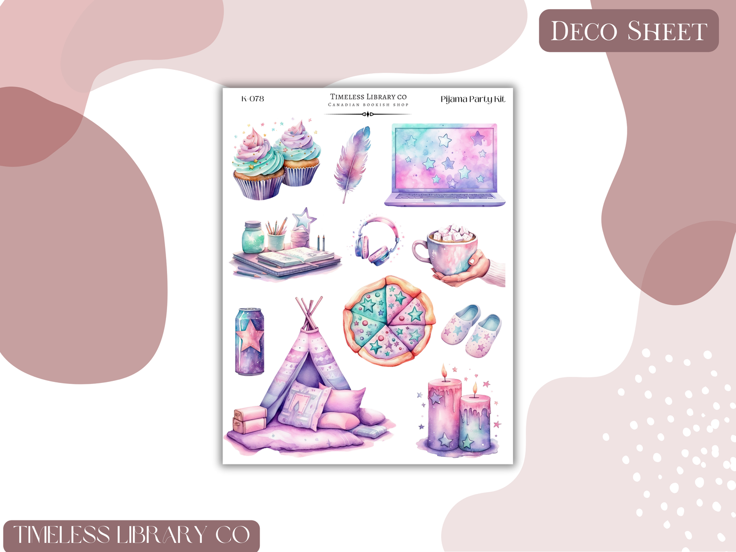 Pyjama Party Vertical Sticker Kit