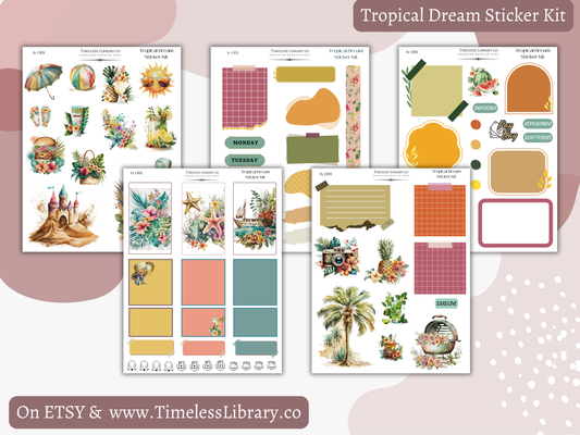 Tropical Dream Vertical Sticker Kit