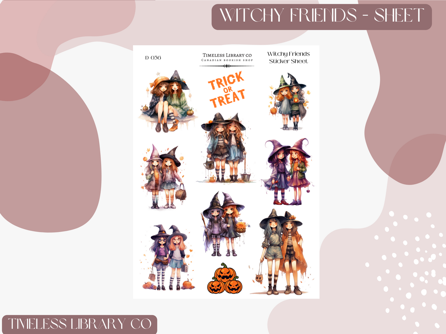Witchy Friends Sticker Sheet