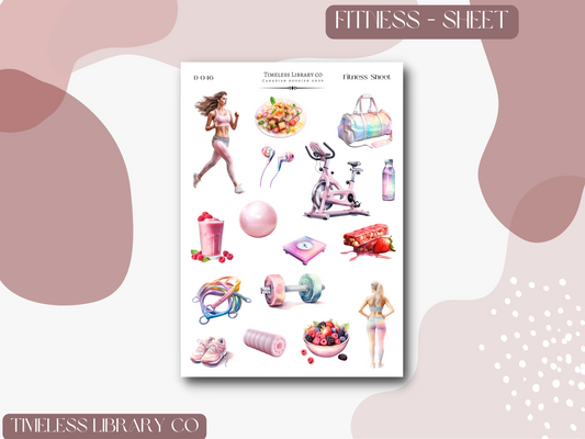 Fitness Sticker Sheet