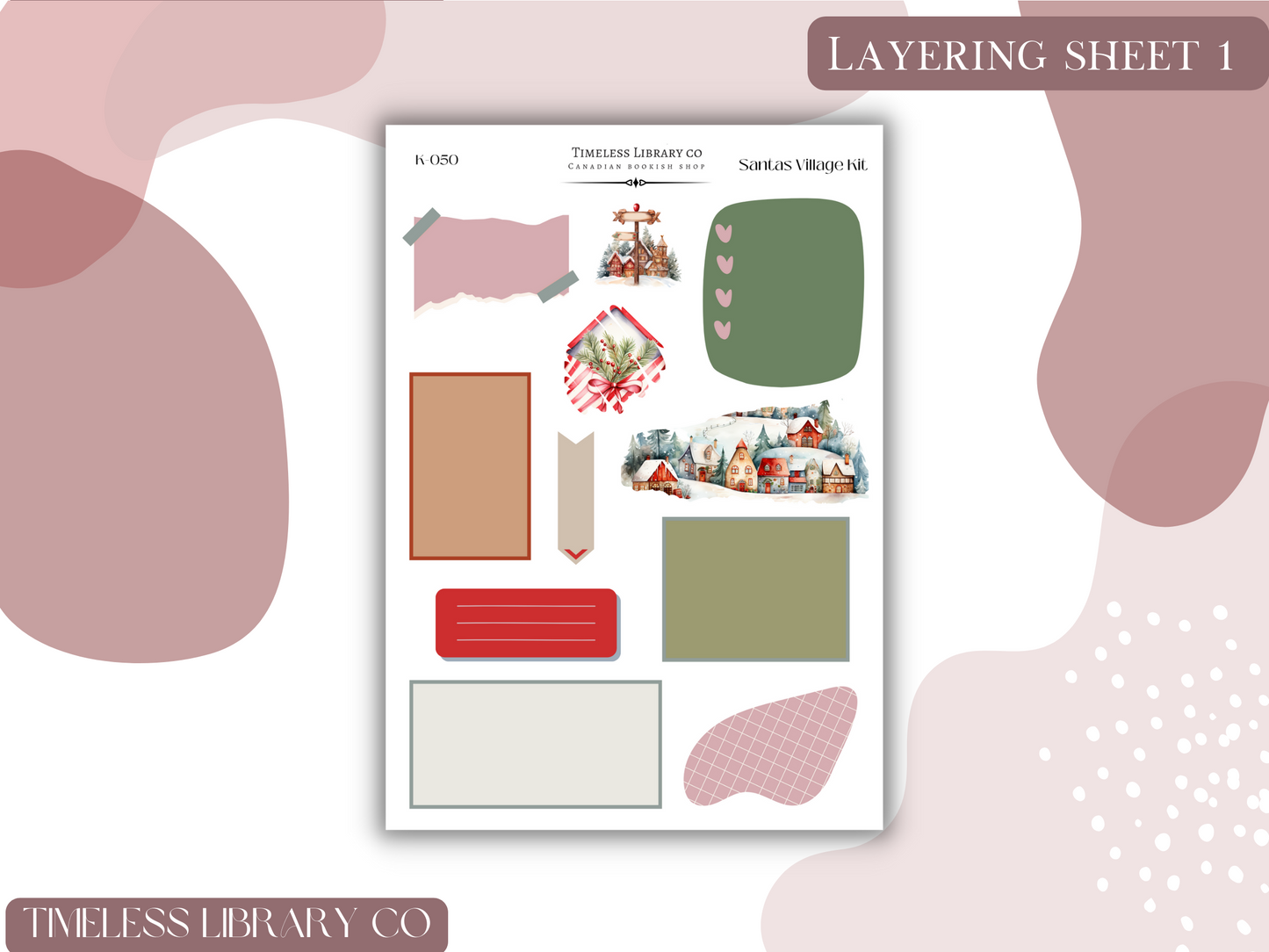 Santas Village Vertical Sticker Kit