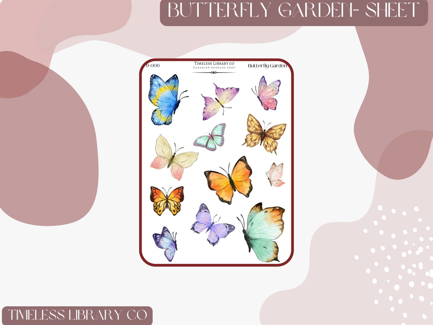 Butterfly Garden Sticker Sheet